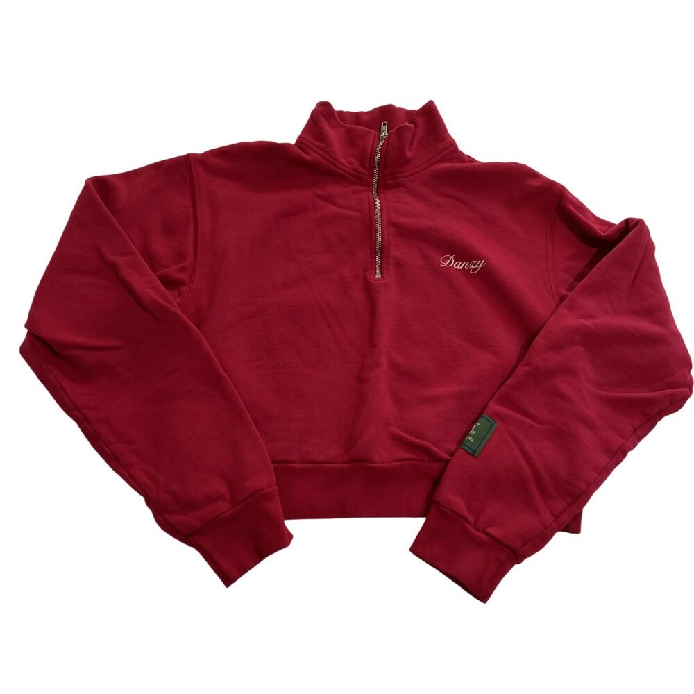 Danzy Half Zip Pullover in Red